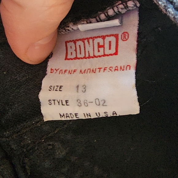 Vintage Bongo Black Jeans High Rise Tapered Leg USA Size 13 Special Reserve - Picture 3 of 6